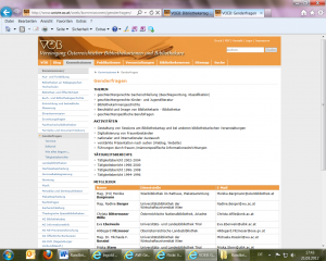 Website der Kommission für Genderfragen des VÖB