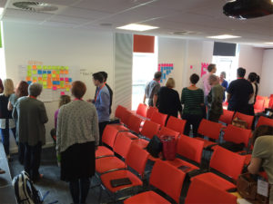 Gruppenarbeit im Workshop User Journey Maps